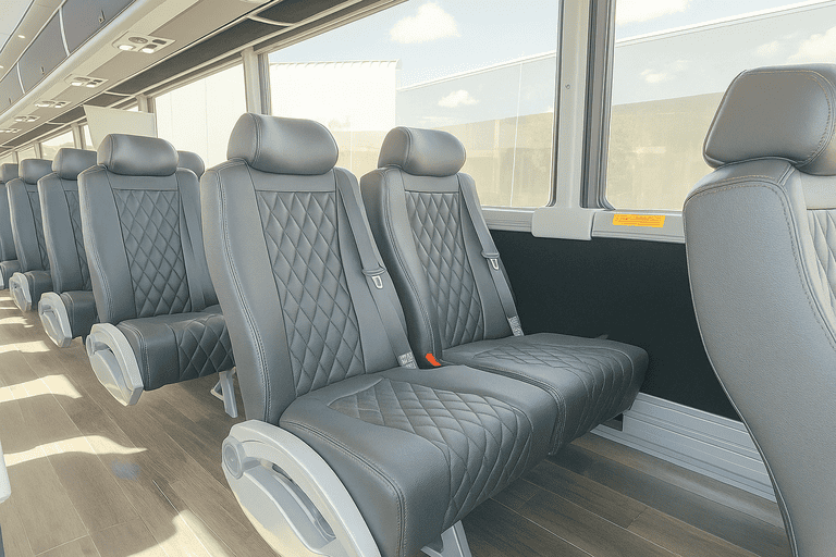 interior of Coach Bus Murfreesboro charter bus